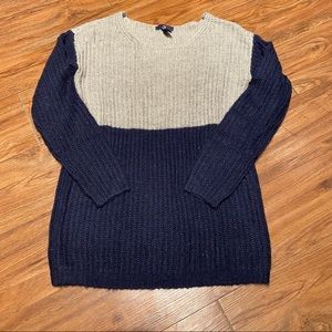 Gap Grey and Navy Oversized Sweater